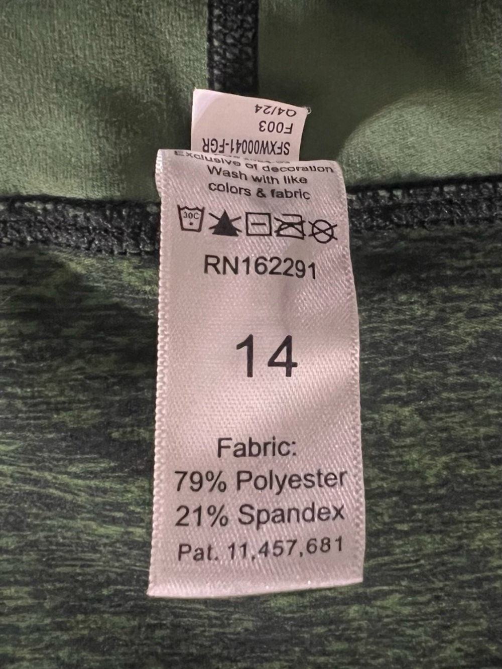 Sweetflexx Heathered Green High Rise Resistance Leggings With 4 Bands Size 14 - Picture 6 of 8
